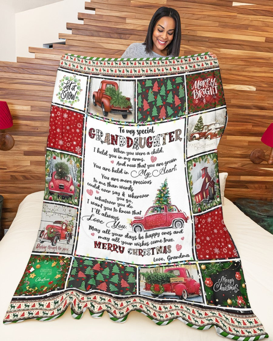 BLANKET FOR GRANDDAUGHTER – COMFORT & WARMTH GIFT Sherpa Fleece Blanket NTTD00 (SKUB-CHRISTMAS5)
