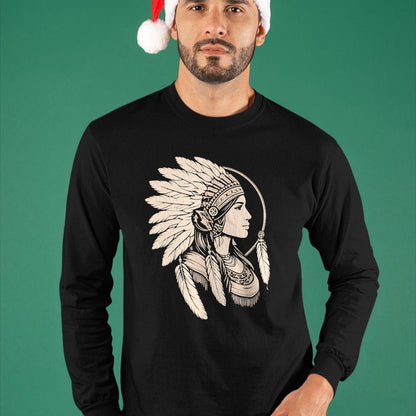 Native American T-Shirts, Vintage Native American Unisex T-Shirt/Hoodie/Sweatshirt HLT00 - Native American Woman Indian Day Pride Indigenous Cherokee T-Shirt