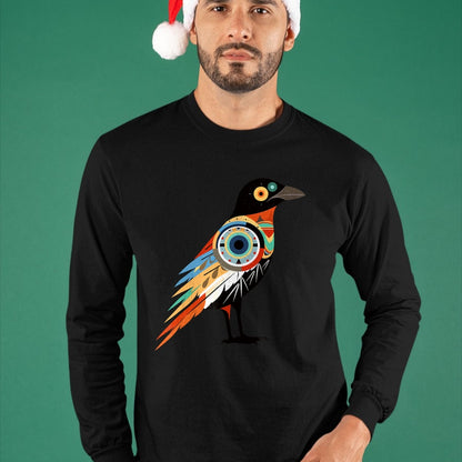 Native American T-Shirts, Vintage Native American Unisex T-Shirt/Hoodie/Sweatshirt HLT00 - Native American Style Hopi Art Bird for Good Luck T-Shirt