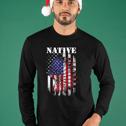 Native American T-Shirts, Vintage Native American Unisex T-Shirt/Hoodie/Sweatshirt HLT00 - Native American Flag Indigenous Native American Tribe T-Shirt (1)