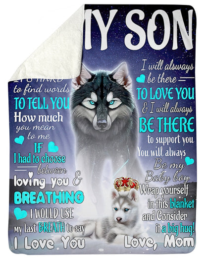 To My Son Blanket Sherpa Fleece Blanket Sherpa Fleece Blanket From Mom