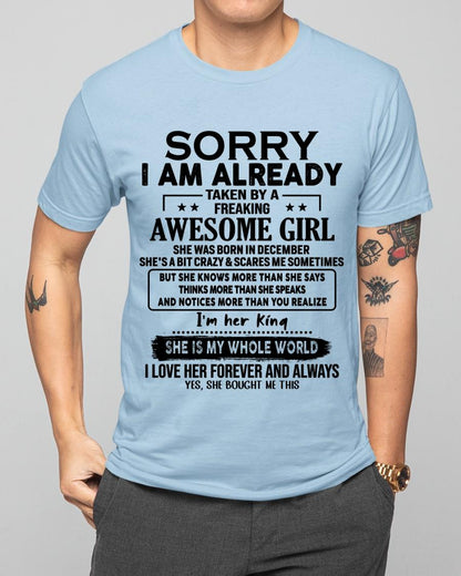 December - Awesome Girl born in December - Special gift for your boyfriend - HL12 (SKU.AT16)