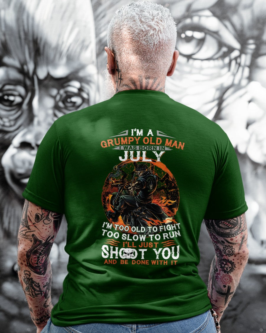 JULY - GRUMPY OLD MAN T-SHIRT – FUNNY BIKER TEE - PERFECT GIFT FOR MEN - DTSM07 (SKU07-64-07)