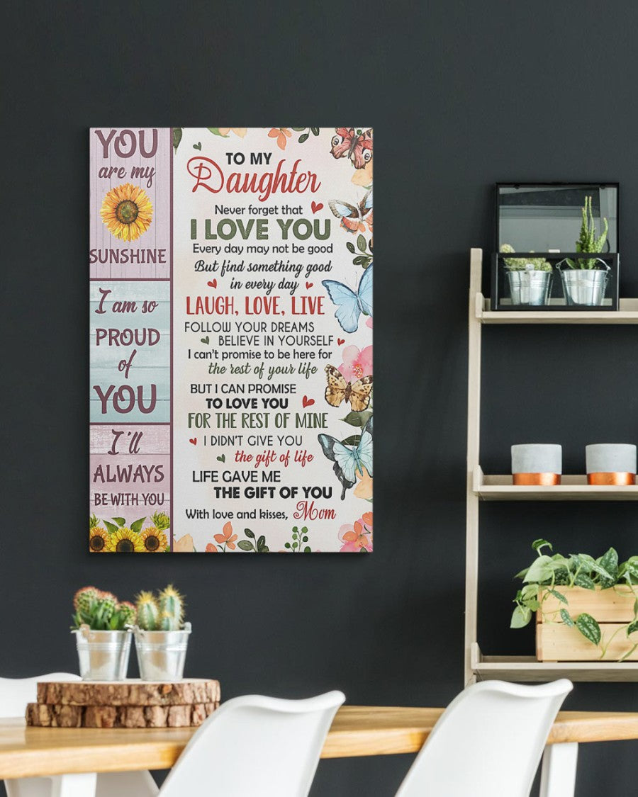 To My Daughter From Mom Canvas