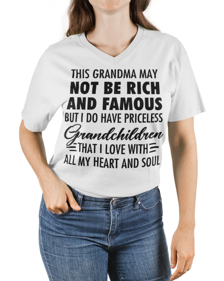 THIS GRANDMA MAY NOT BE RICH AND FAMOUS BUT I DO HAVE PRICELESS Grandchildren - from grandma NTTD00