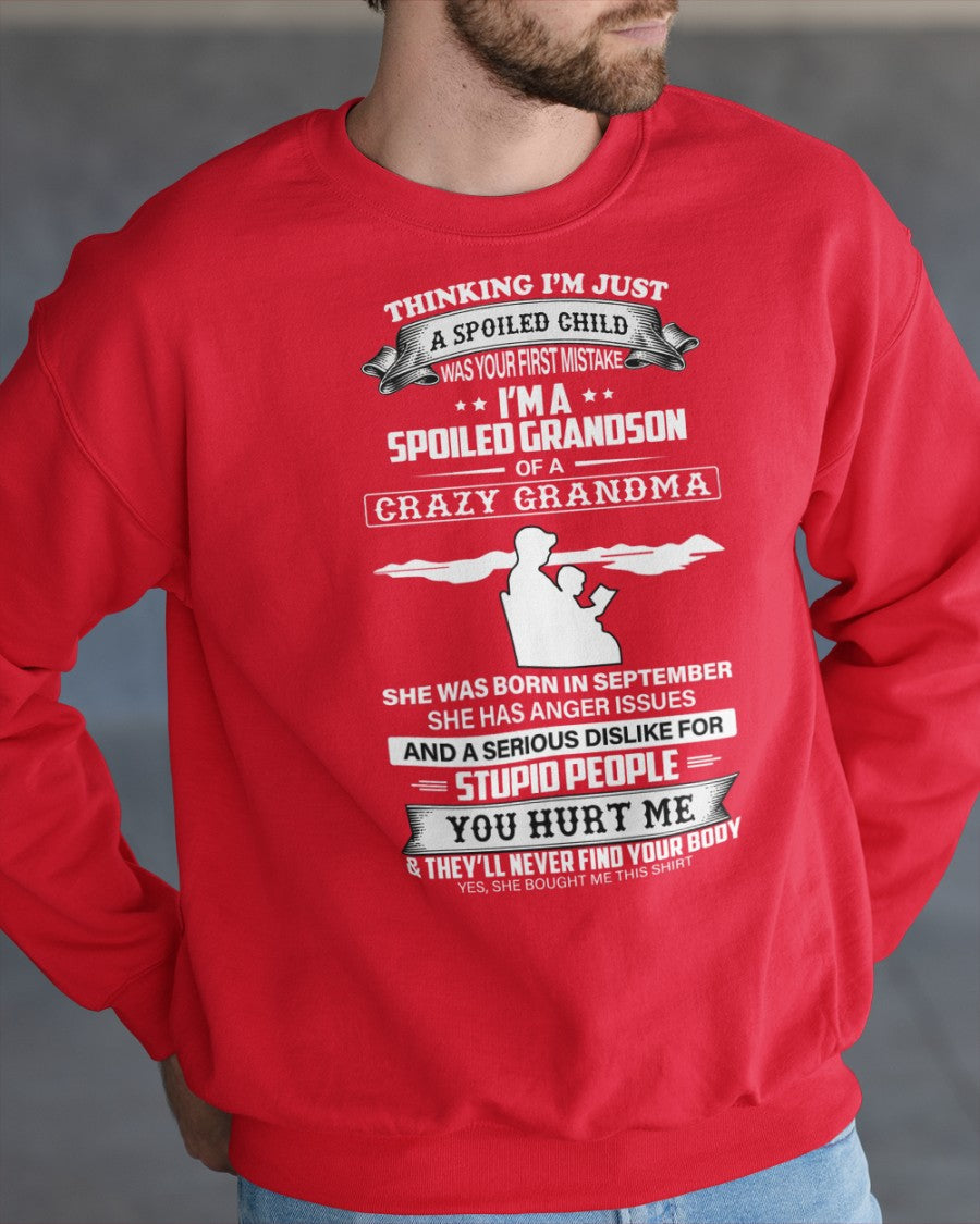 Spoiled by Grandma Shirt September Edition – From Grandma to Grandson NTTD09 (SKU-GMS2-09)