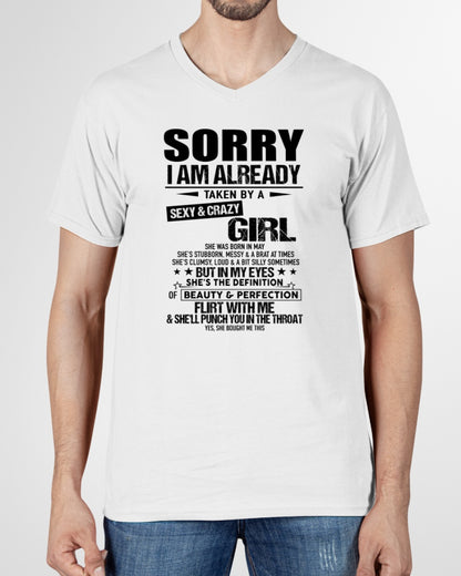 Sexy & Crazy May Girlfriend Tee - Perfect T-Shirt For Your Boyfriend DTSM05 (SKU.SR.GIRL-05)