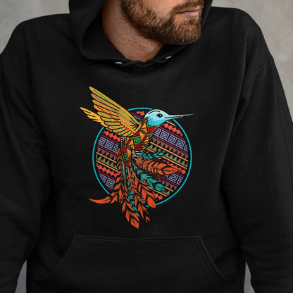 Native American T-Shirts, Vintage Native American Unisex T-Shirt/Hoodie/Sweatshirt HLT00 - Hummingbird Tribal Art Native American Indian Indigenous T-Shirt (1)