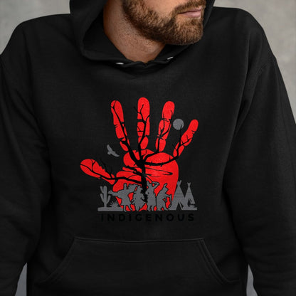 Native American T-Shirts, Vintage Native American Unisex T-Shirt/Hoodie/Sweatshirt HLT00 - Native American Indigenous Red Hand Indian Blood Themed T-Shirt (11)