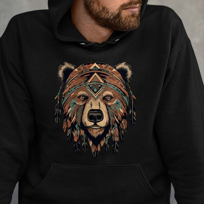 Native American T-Shirts, Vintage Native American Unisex T-Shirt/Hoodie/Sweatshirt HLT00 - Native American Bear Artwork T-Shirt