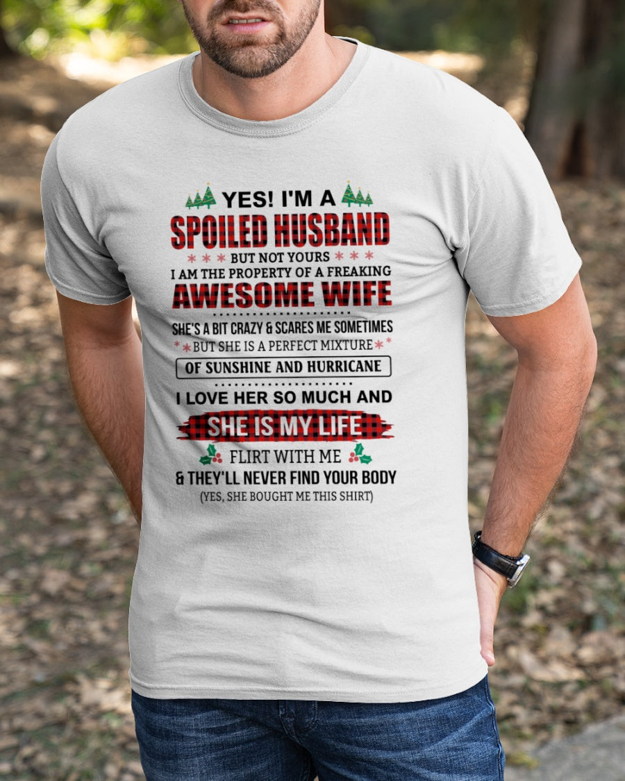 SPOILED HUSBAND OF AWESOME WIFE - PERFECT CHRISTMAS GIFT FROM WIFE - DTSM00