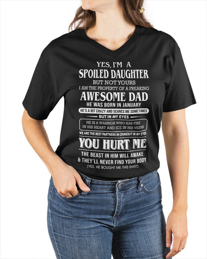 Spoiled Daughter Of Awesome Dad - Perfect Gift For Your Daughter From Dad - DTSM01 (SKU07-172-01)