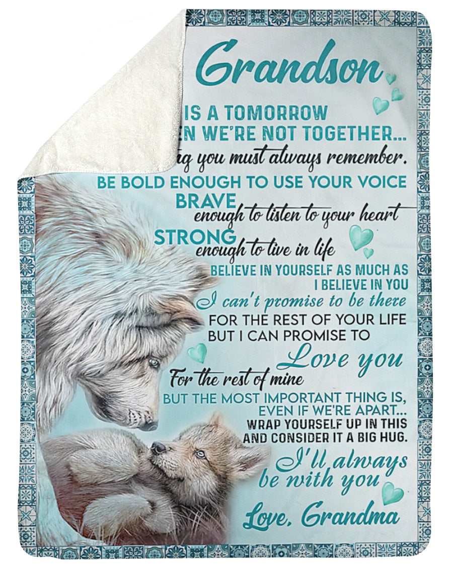 To My Grandson Blanket From Grandma