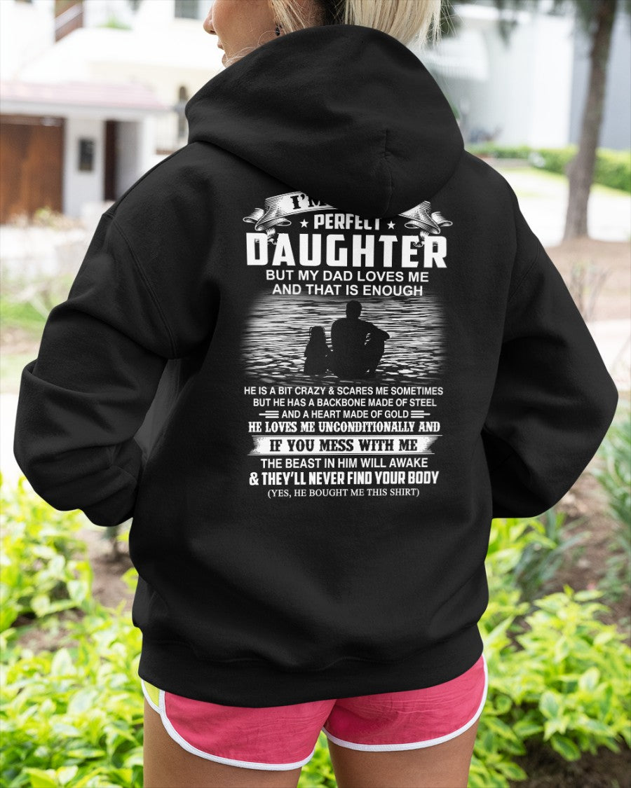 Daughter Shirt – Love & Protection Tee - Perfect Gift for Your Daughter From Dad - DTSM00 (SKU07-156-00)