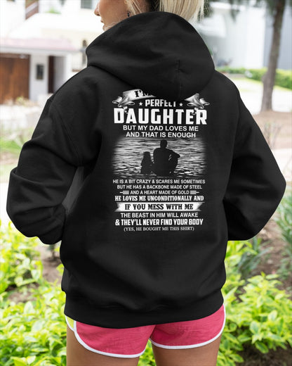 Daughter Shirt – Love & Protection Tee - Perfect Gift for Your Daughter From Dad - DTSM00 (SKU07-156-00)