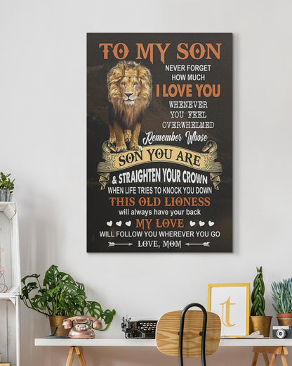 To My Son From Mom Canvas