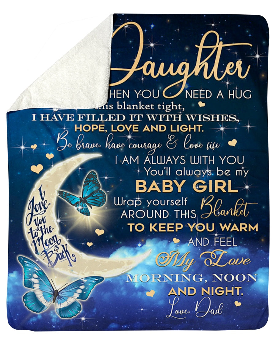 Special blanket for Daughter - From Dad blanket (SKUB12-150)