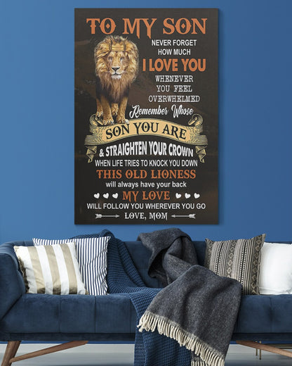 To My Son From Mom Canvas