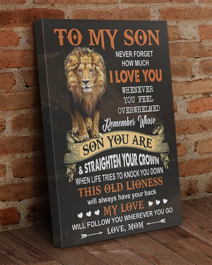 To My Son From Mom Canvas
