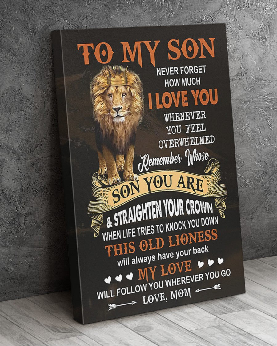 To My Son From Mom Canvas