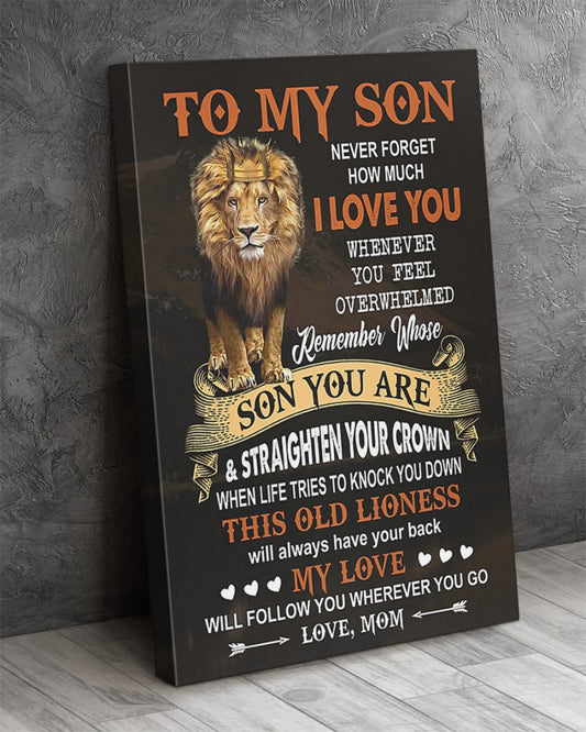 To My Son From Mom Canvas