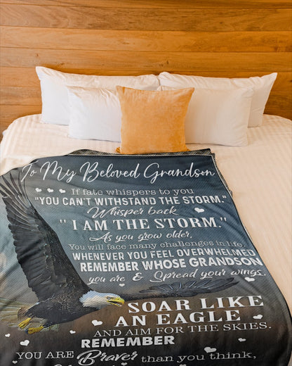 Special Gift For Your Grandson Blanket - From Grandma (SKUB12-83)