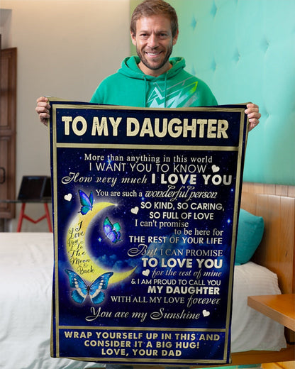 Special gift for your daughter blanket - from Dad