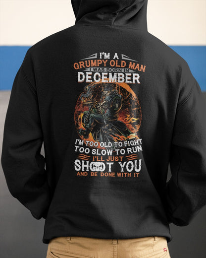 DECEMBER - GRUMPY OLD MAN T-SHIRT – FUNNY BIKER TEE - PERFECT GIFT FOR MEN - DTSM12 (SKU07-64-12)