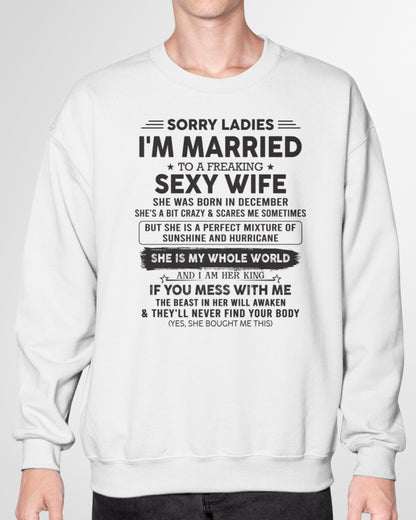 Sexy December Wife - Perfect T-Shirt For Your Husband DTSM12 (SKU-07-120-12)
