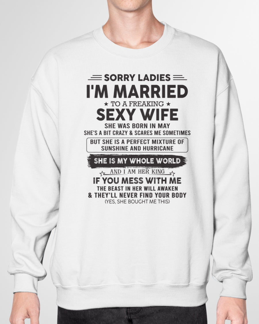 Sexy May Wife - Perfect T-Shirt For Your Husband DTSM05 (SKU-07-120-05)