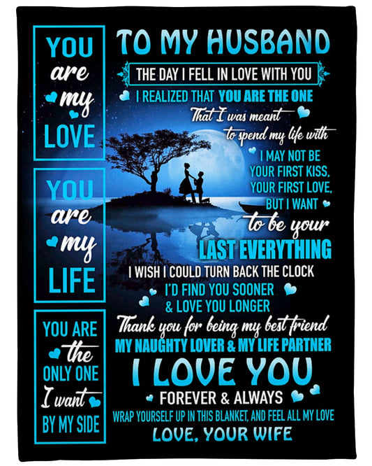 Gift for husband from wife blanket