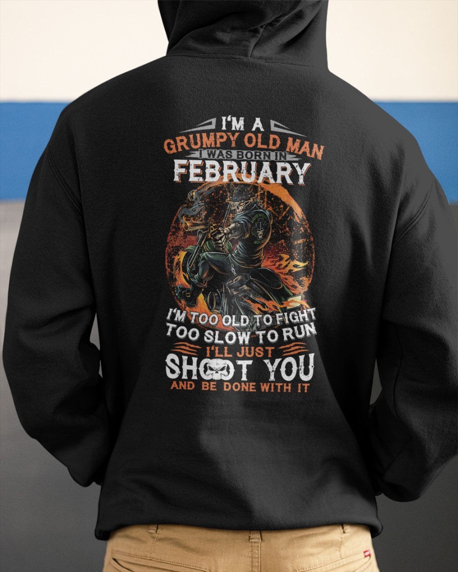 FEBRUARY - GRUMPY OLD MAN T-SHIRT – FUNNY BIKER TEE - PERFECT GIFT FOR MEN - DTSM02 (SKU07-64-02)