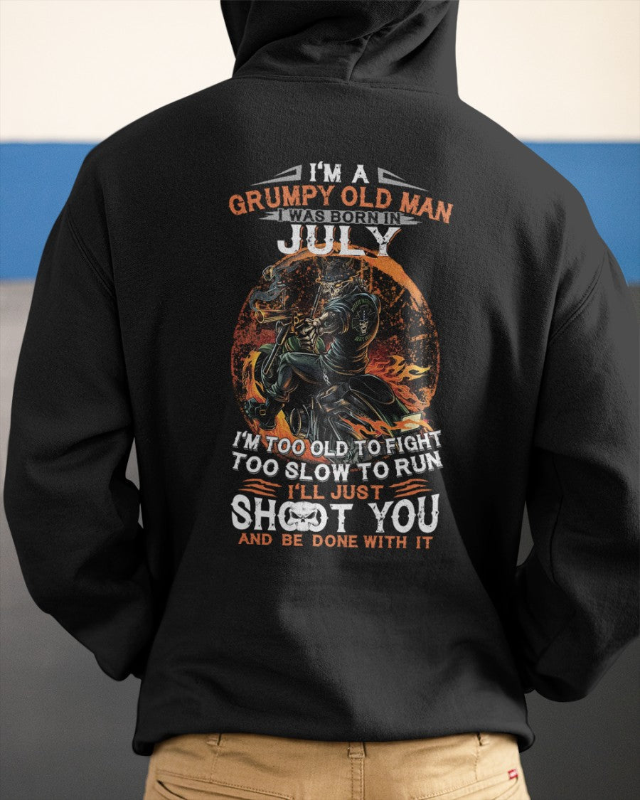 JULY - GRUMPY OLD MAN T-SHIRT – FUNNY BIKER TEE - PERFECT GIFT FOR MEN - DTSM07 (SKU07-64-07)