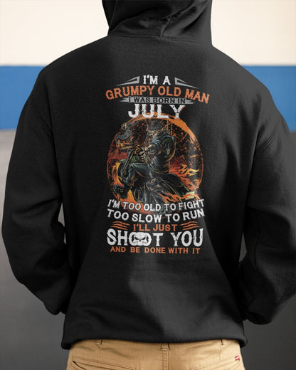 JULY - GRUMPY OLD MAN T-SHIRT – FUNNY BIKER TEE - PERFECT GIFT FOR MEN - DTSM07 (SKU07-64-07)