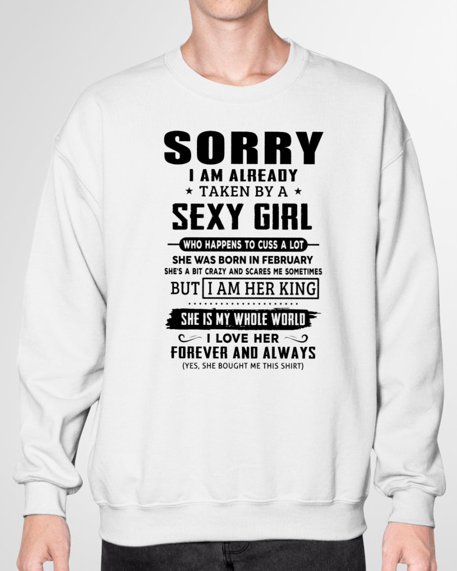 Sexy February Girl - Perfect T-Shirt For Your Boyfriend DTSM02 (SKU-07-99-02)