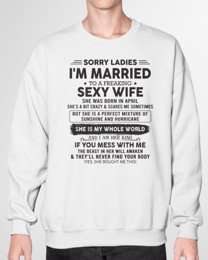Sexy April Wife - Perfect T-Shirt For Your Husband DTSM04 (SKU-07-120-04)