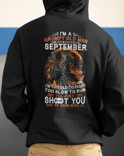 SEPTEMBER - GRUMPY OLD MAN T-SHIRT – FUNNY BIKER TEE - PERFECT GIFT FOR MEN - DTSM09 (SKU07-64-09)