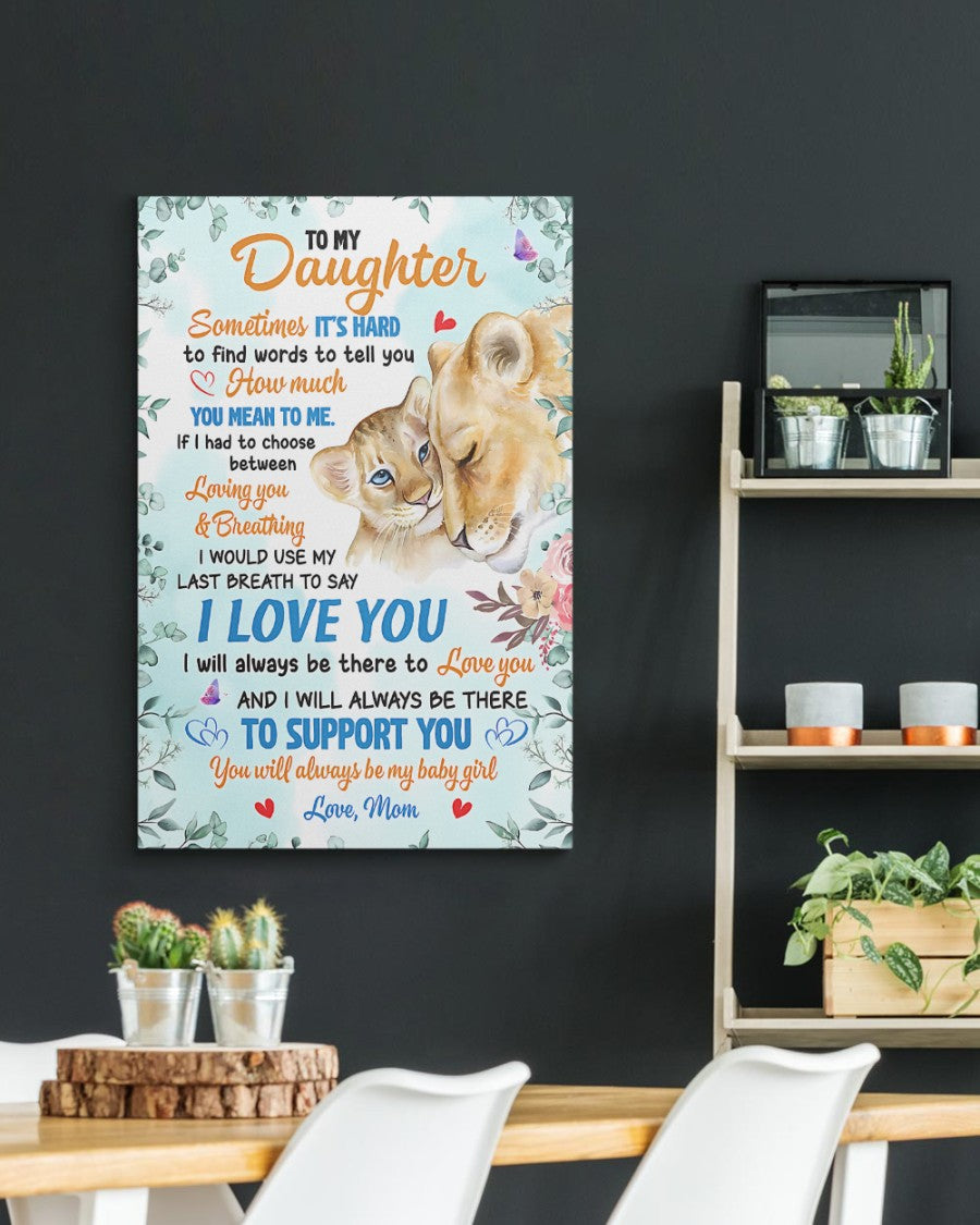 To My Daughter From Mom Canvas