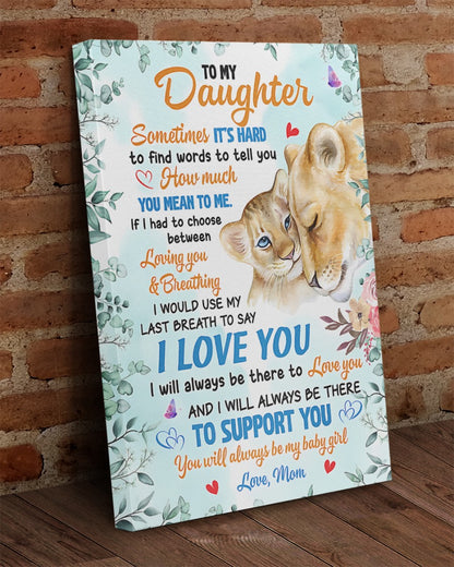 To My Daughter From Mom Canvas