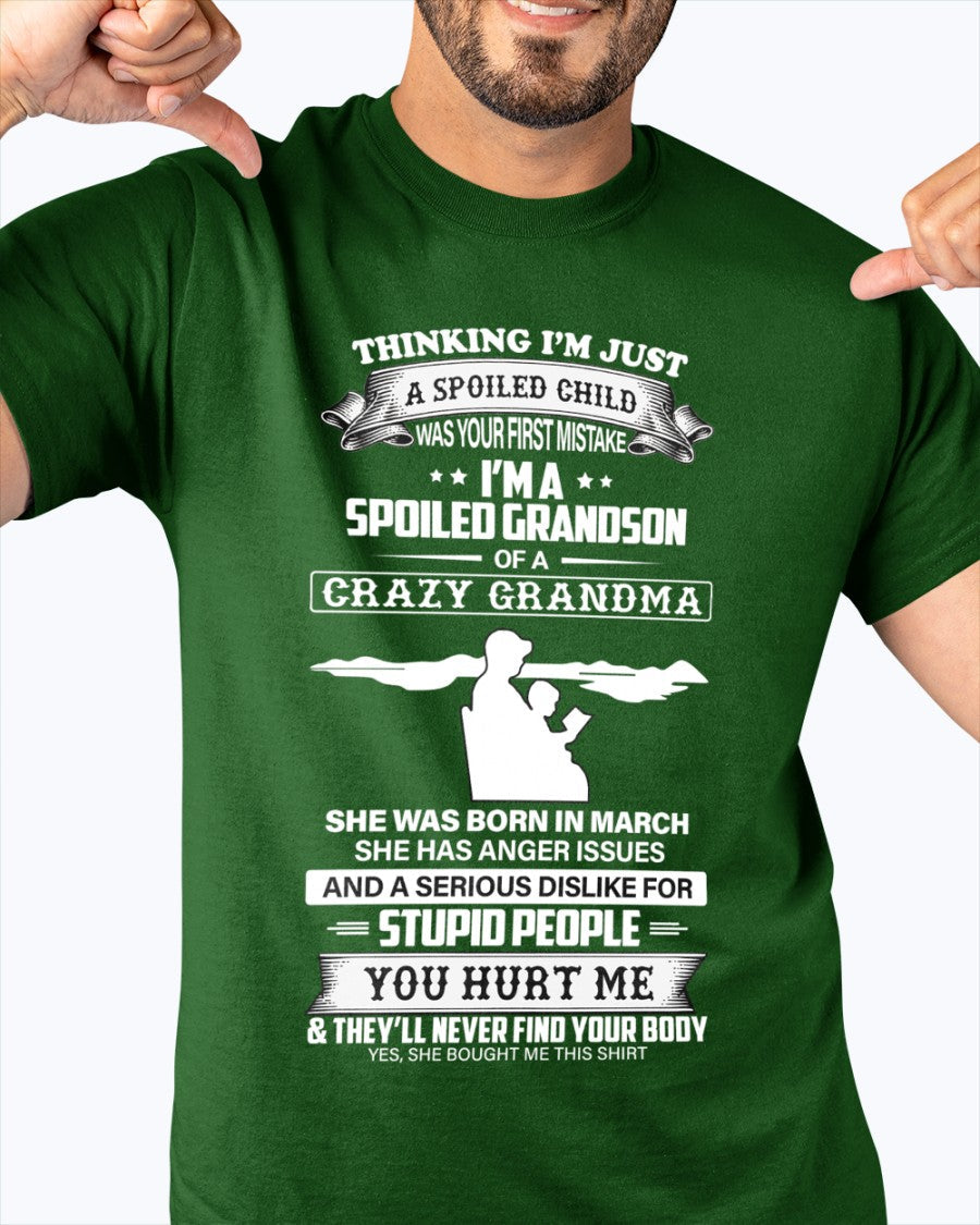Spoiled by Grandma Shirt March Edition – From Grandma to Grandson NTTD03 (SKU-GMS2-03)