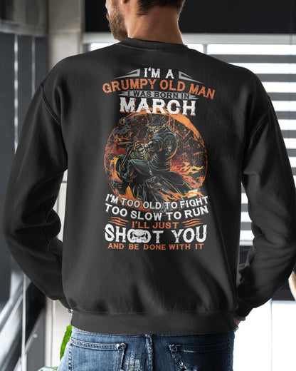 MARRCH - GRUMPY OLD MAN T-SHIRT – FUNNY BIKER TEE - PERFECT GIFT FOR MEN - DTSM03 (SKU07-64-03)