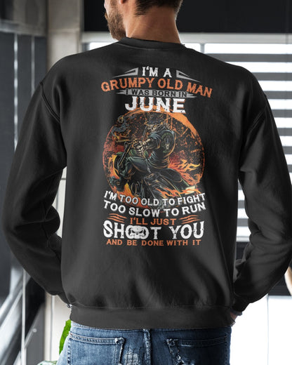 JUNE - GRUMPY OLD MAN T-SHIRT – FUNNY BIKER TEE - PERFECT GIFT FOR MEN - DTSM06 (SKU07-64-06)