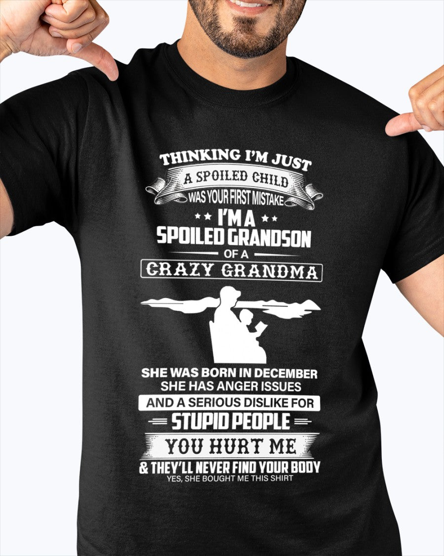 Spoiled by Grandma Shirt December Edition – From Grandma to Grandson NTTD12 (SKU-GMS2-12)