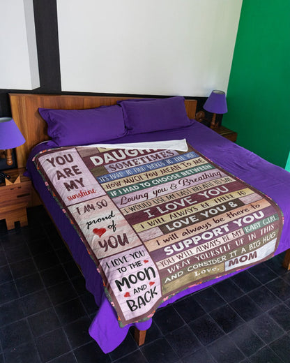 Special Gift For Your Daughter Blanket - From Mom (SKUB06-57)