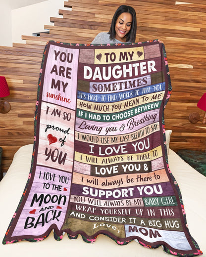 Special Gift For Your Daughter Blanket - From Mom (SKUB06-57)
