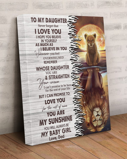 To My Daughter From Dad Canvas