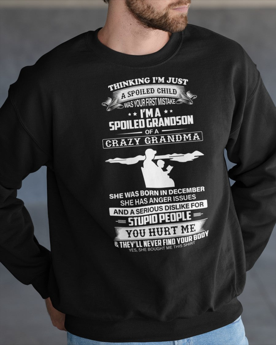 Spoiled by Grandma Shirt December Edition – From Grandma to Grandson NTTD12 (SKU-GMS2-12)