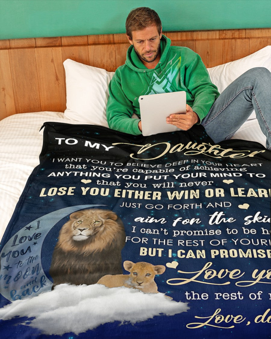 BLANKET FOR DAUGHTER - GIFT FROM DAD - COMFORT & WARMTH GIFT (SKUB11-91)