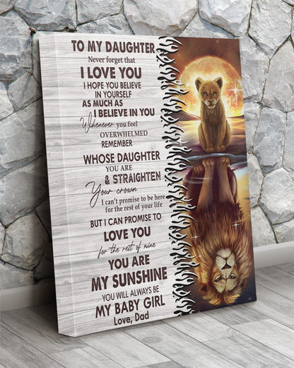 To My Daughter From Dad Canvas