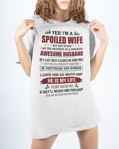 SPOILED WIFE OF AWESOME HUSBAND - PERFECT CHRISTMAS GIFT FROM HUSBAND - DTSM00